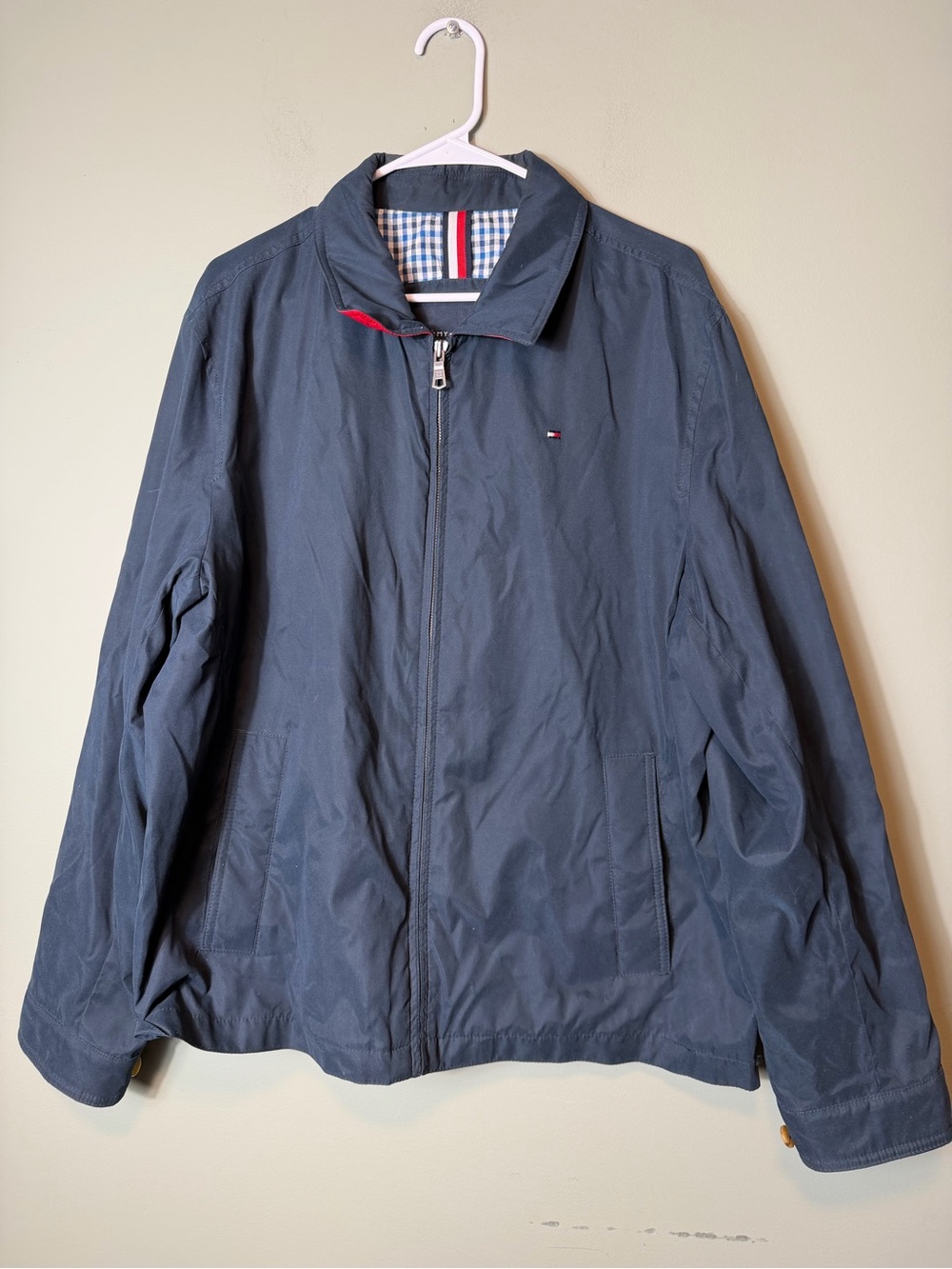 Tommy Hilfiger Men's Navy Harrington Jacket Size XL